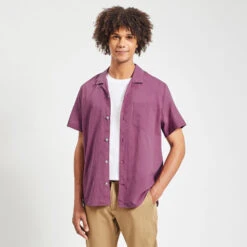 Chemisette Regular Unie Coton Plissé