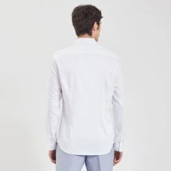 Chemise Slim Unie Stay Black/white Coton 15 Chemise Slim Unie Stay Black/white Coton -Jules 720130 9010 V3