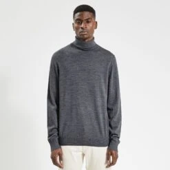 Pull Col Roulé En Laine Mérinos -Jules 722679 8200 V2