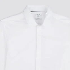 Chemise Slim Unie Coton Satin -Jules 727371 9010 V8