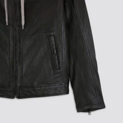 Blouson Cuir Col Biker -Jules 728694 9020 V9